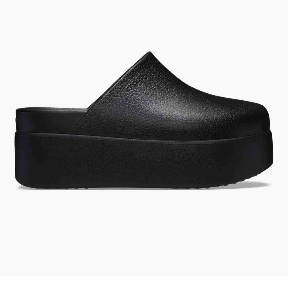 CROCS Black Elevated Mules